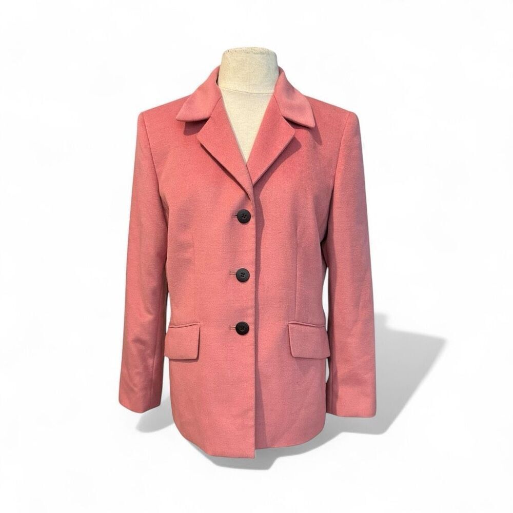 Kasper Mauve Pink Velvet Blazer 90’s Vintage 12P